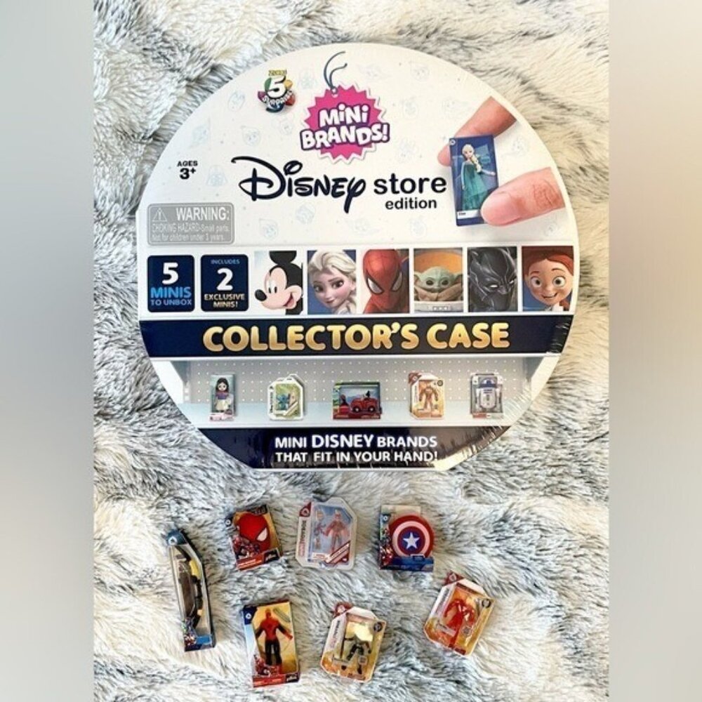 Zuru Mini Brands Disney Store Collectors Case with 7 NEW Minis Bonus Marvel NEW